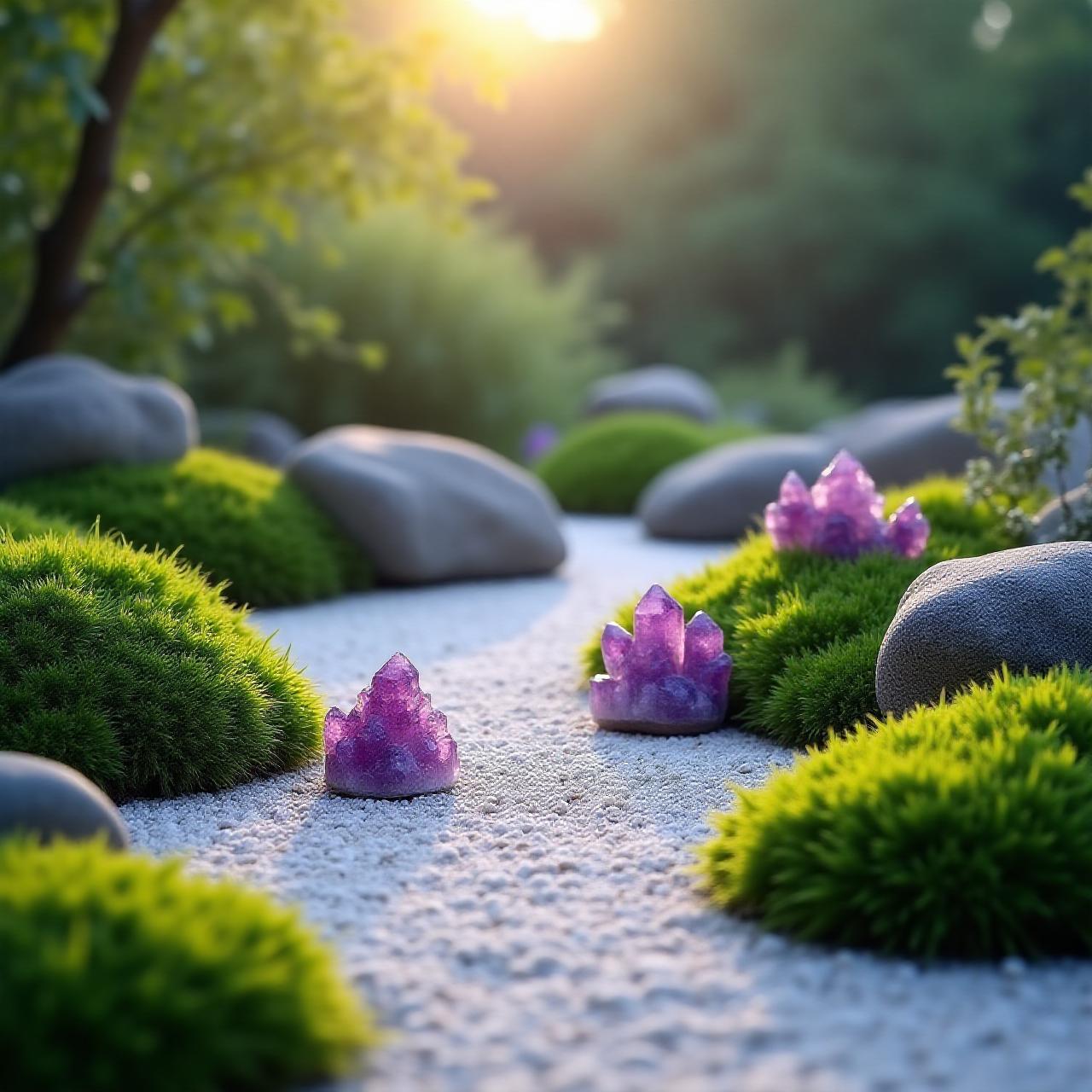 現代的な日本庭園とクリスタルの融合